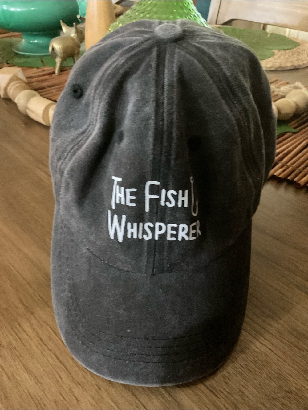 The Fish Whisperer Black Baseball Cap - Unbranded